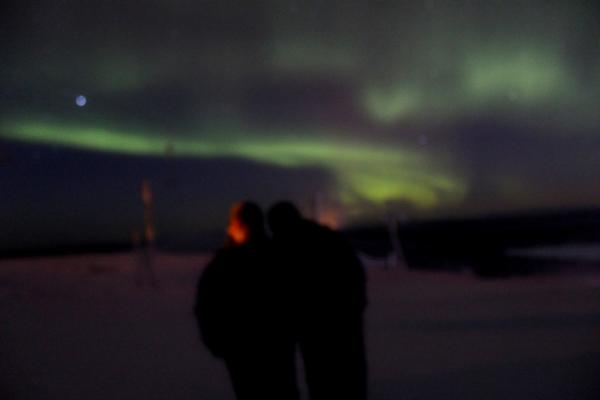 Our photo attempt of the Northern Lights