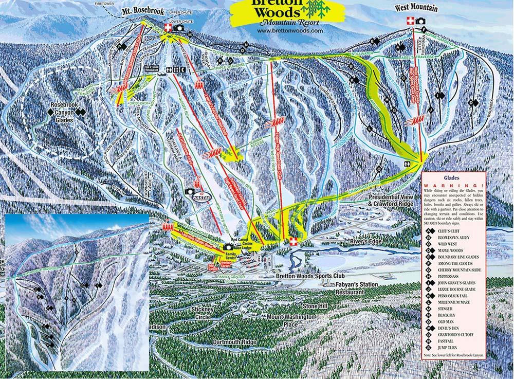 Bretton Woods Ski Area, USA resort riding page World Snowboard Guide