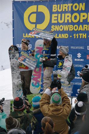 BEO 08 Ladies Slopestyle Podium
