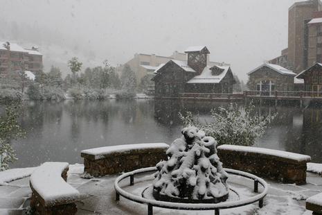 First snowfall at Copper Mountain