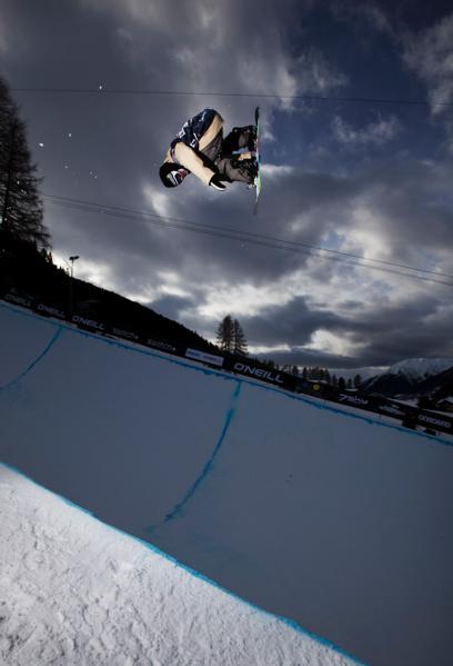 Swiss clean sweep in mens halfpipe at Evolution 11