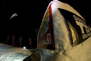 Yale Cousino takes the Riverjump in Livigno 