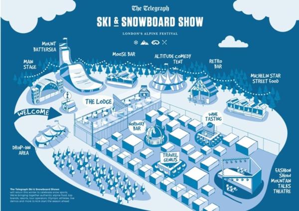 Site Map Telegraph Ski and Snowboard Show