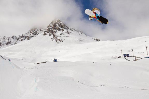 Christian Haller in the Mens Slopestyle at the Winter X Games 2011 in Tignes