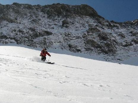 Skier Doug Krause at Silverton 13th Oct 08