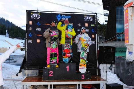 Brits 09, mens slopestyle podium