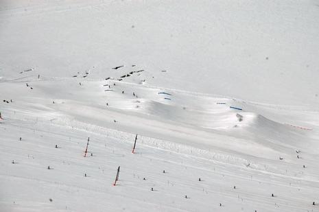 Zermatt summer terrain park aerial view