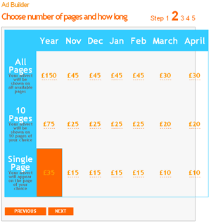 Website access advertising step 2
