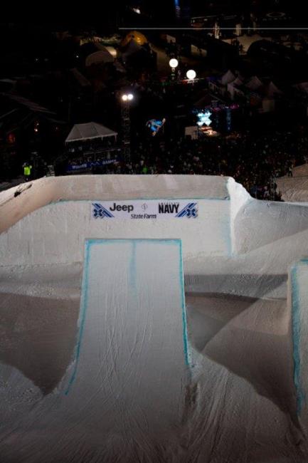 Sebastien Toutant competes in Snowboard Big Air Final at Winter X Games 15