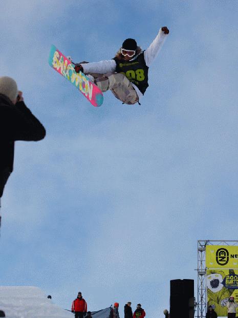 Jamie Anderson in the pipe