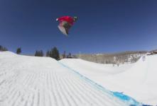 Taylor Gold is 1st in the double pipe!