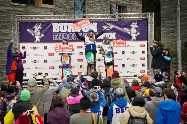 BEO 2014 Womens slopestyle podium