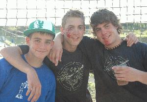 Cody Hierons, Callum Wilkin and Sunny Elmore