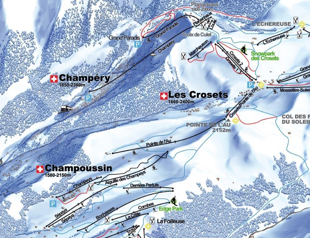 Champoussin riding guide World Snowboard Guide