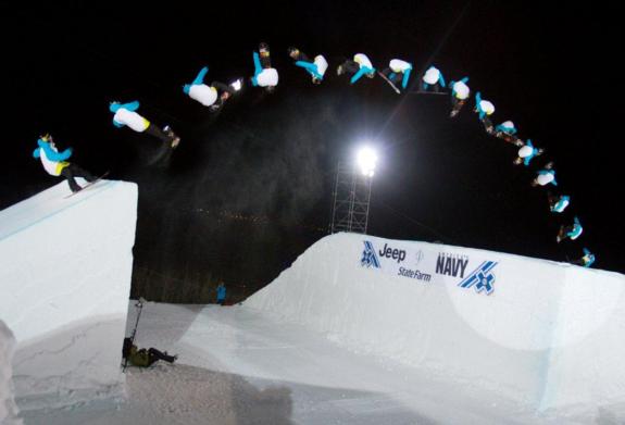 Winner Torstein Horgmo in Snowboard Big Air Final at Winter X Games 15