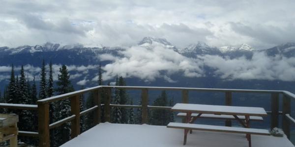 First snowfall of the season at Revelstoke