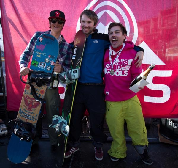 The Brits Snowboard Cross Mens Podium 2014