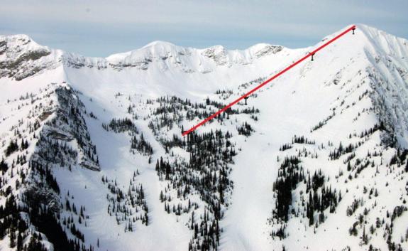 Location of the new Polar Peak lift for 2011/12