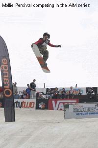 Mollie Percival competing in the AIM series
