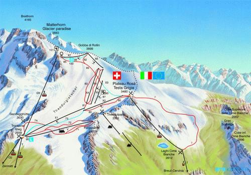 Cervinia Summer Piste Map