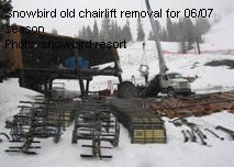 Snowbird old chairlift removal for 06/07 season