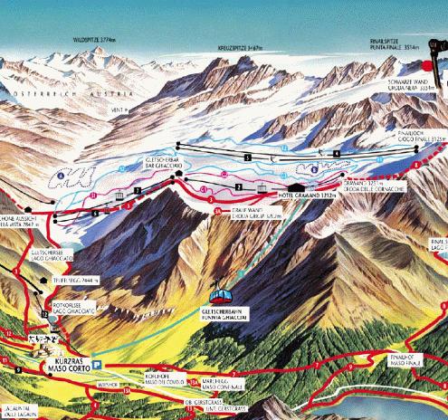 Val Senales Summer Piste Map