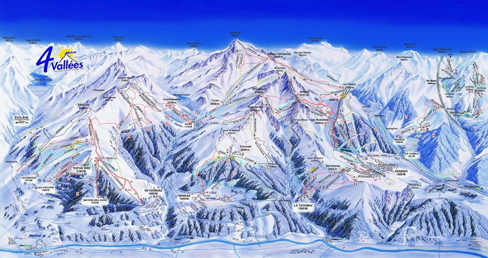 Verbier Ski Map