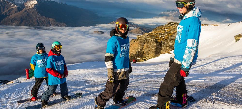 Boys Ready For First Run On Coronet Peak