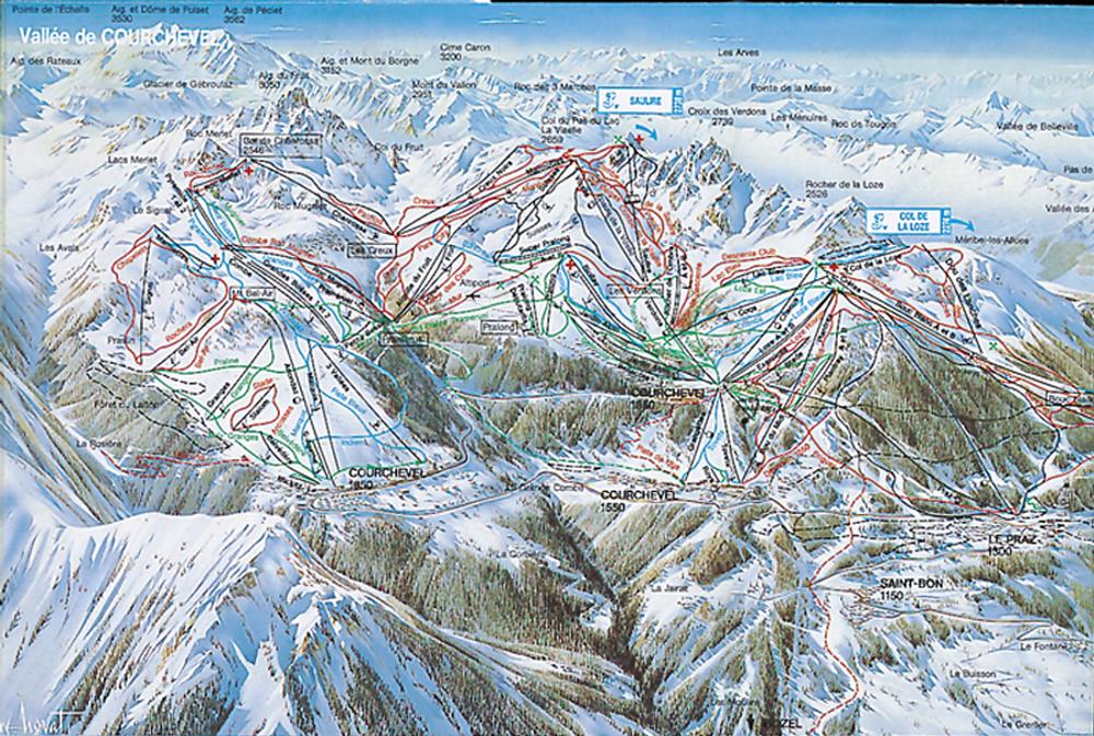 Куршевель схема трасс