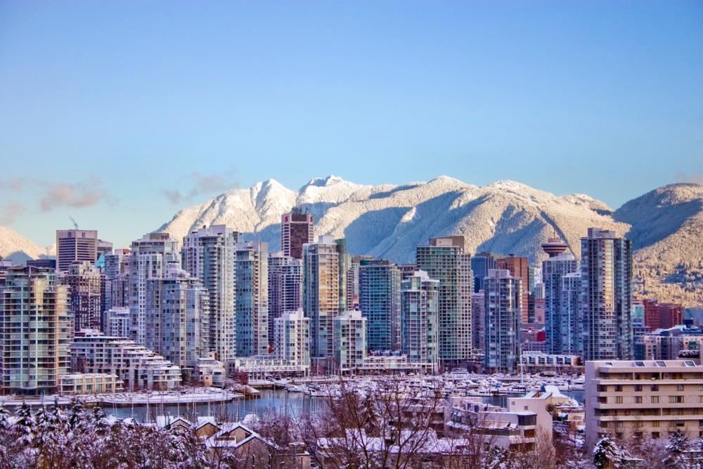 Snowy Vancouver Skyline