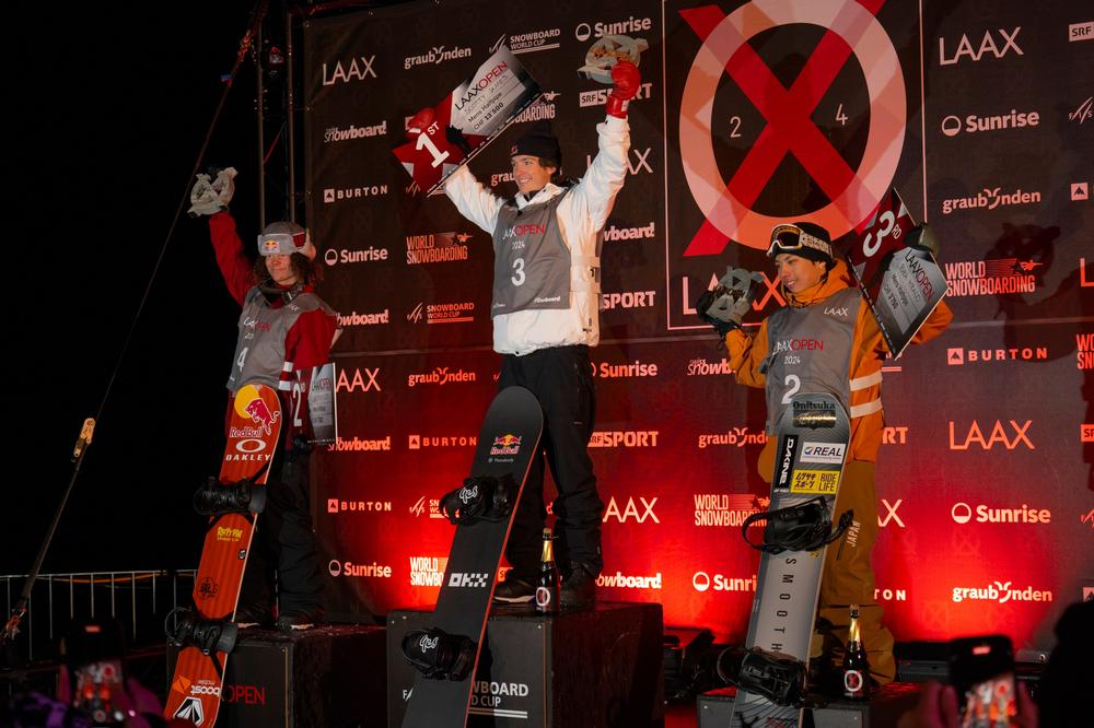 Laax open 2024 mens halfpipe podium
