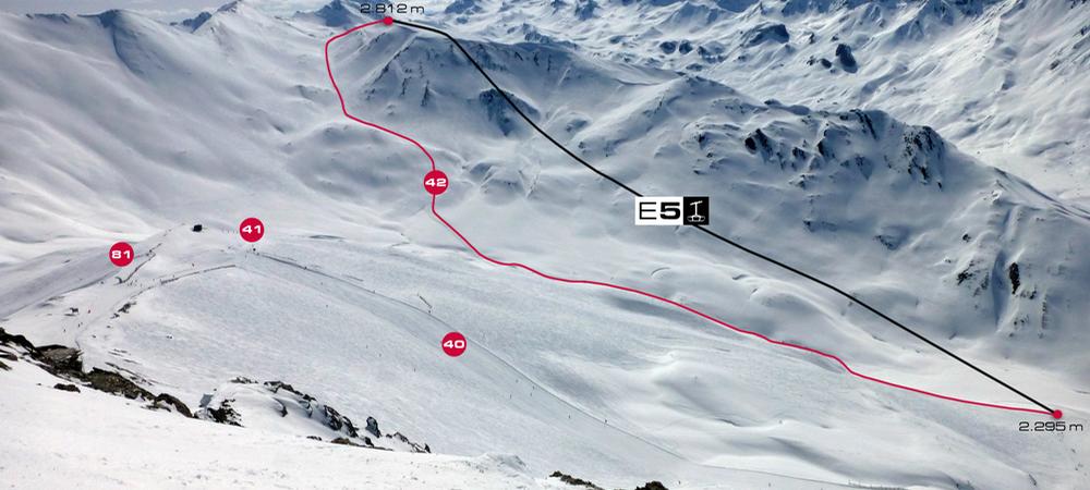 Location of new piz-val-gronda lift in Ischgl for 2013-14