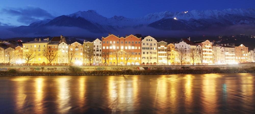 Innsbruck Mariahilf in the evening