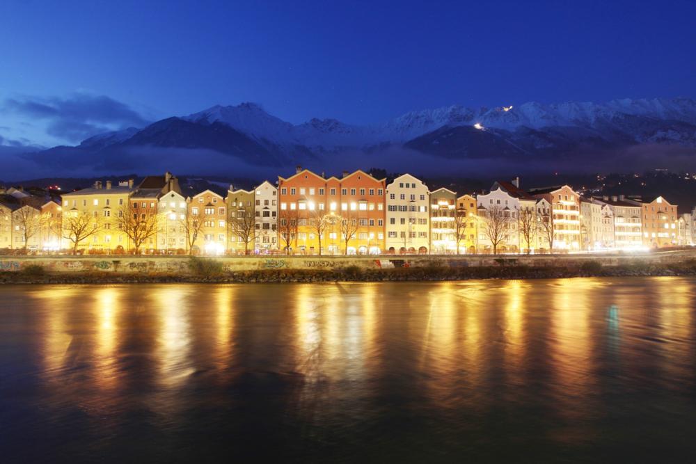 Innsbruck Mariahilf in the evening