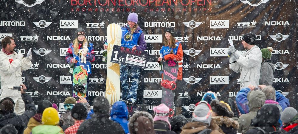Burton Open Girls Junior Halfpipe Podium