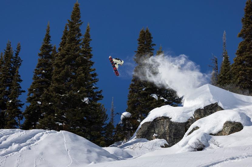 Torgeir Bergrem rides his line during day one qualifiers at Natural Selection Tour stop one in Jackson Hole, Wyoming, USA on 25 January, 2022