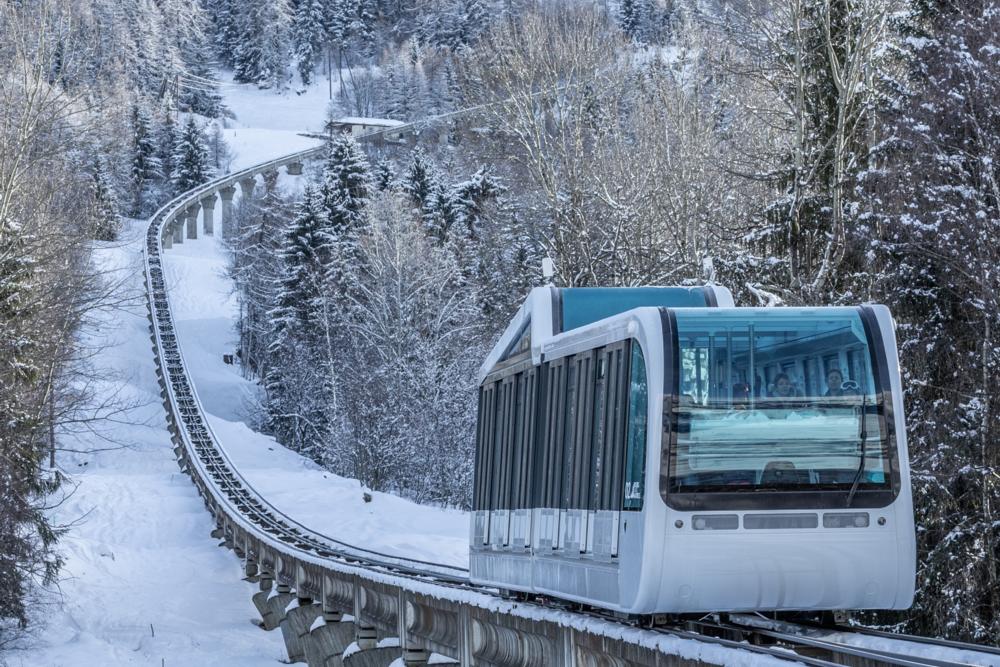 Les Arcs Funiculaire from Bourg