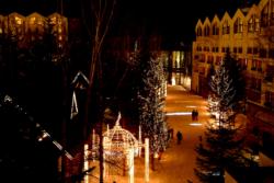 Rusutsu village by night