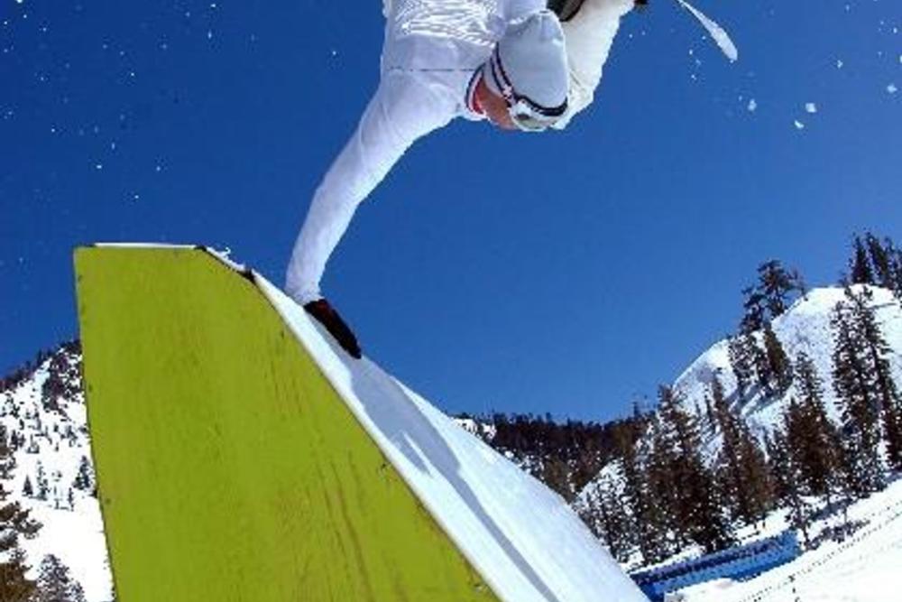 Alpine Meadows Handplant on Wallride
