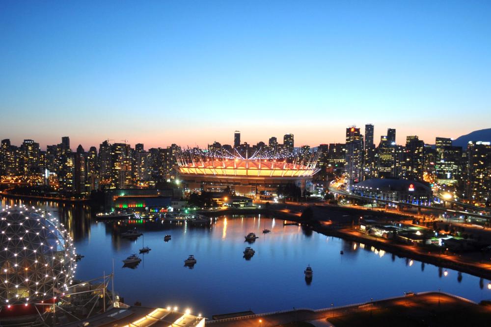 BC Place webcam of False Creek