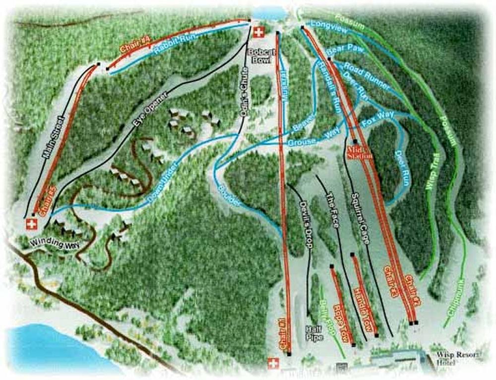 Wisp Ski Resort Map Wisp Ski Resort Resort Guide - World Snowboard Guide