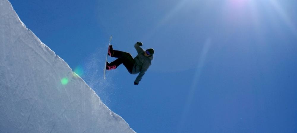 Trying out the half pipe at Mt Hutt
