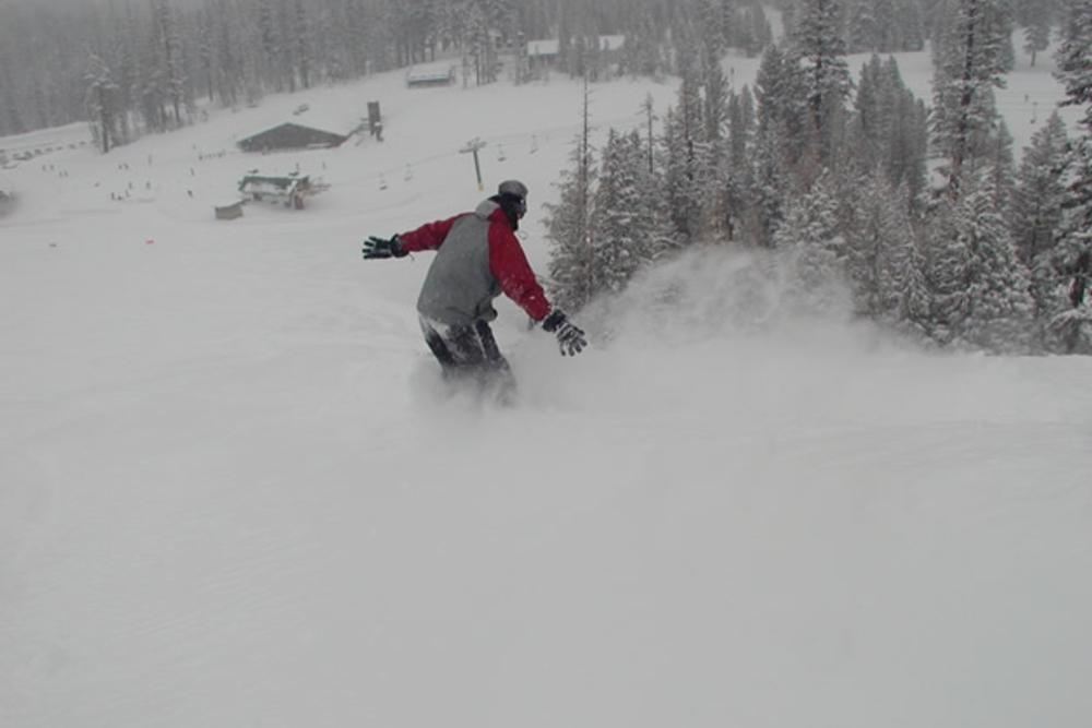 Powder day of the piste, Mammoth