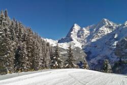 Mürren piste 5 towards the Eiger