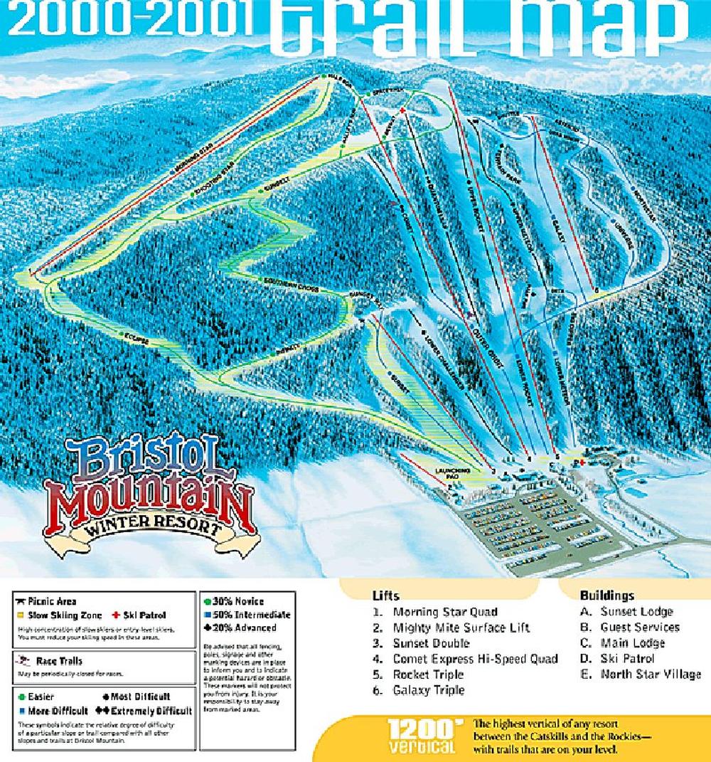 Bristol Mountain Trail Map Bristol Mountain Resort Guide - World Snowboard Guide