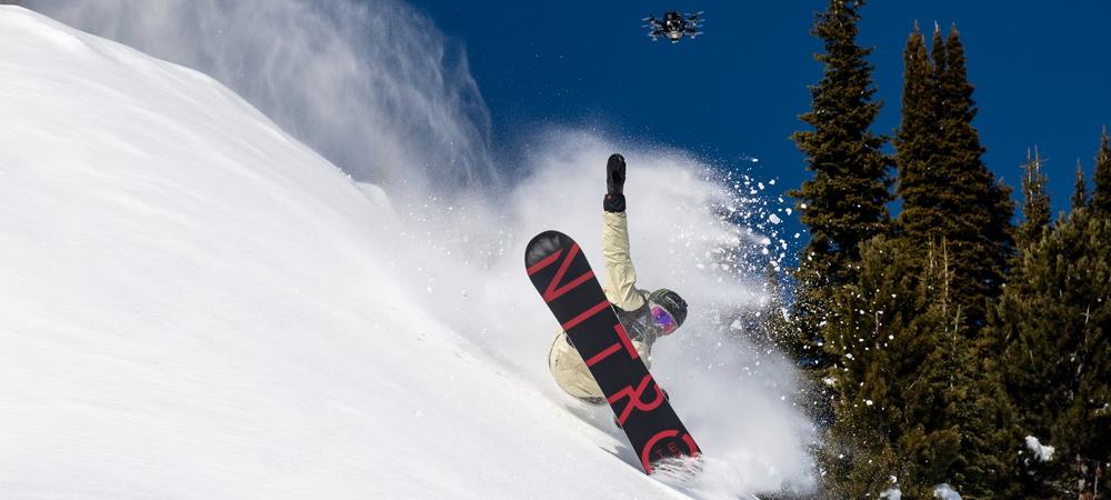 Torgier Bergrem rides his line during day one qualifiers at Natural Selection Tour stop one in Jackson Hole, Wyoming, USA on 25 January, 2022