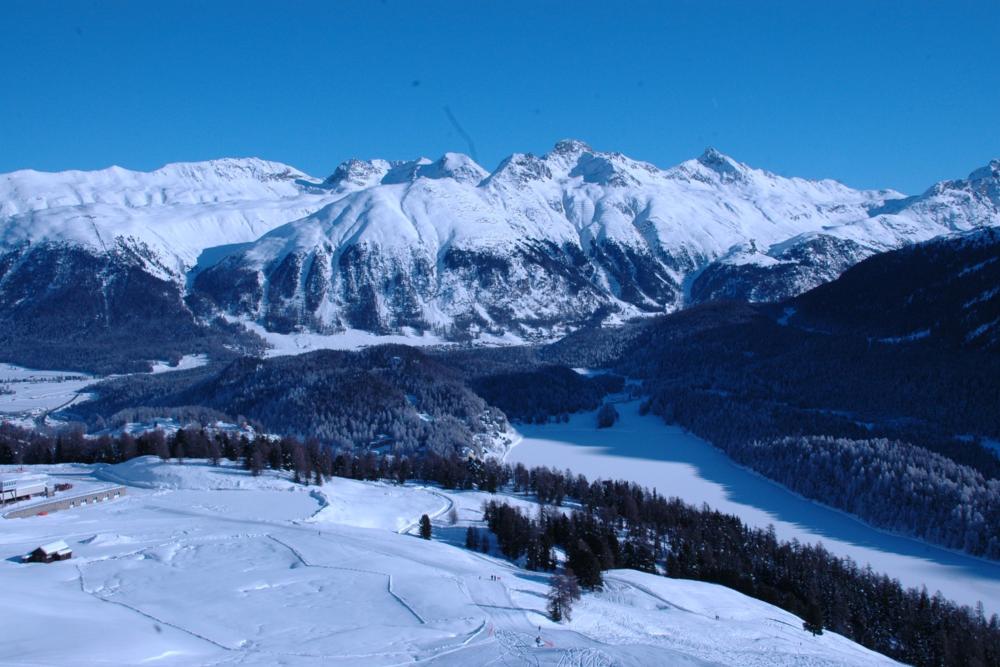 View over St.Moritz lake