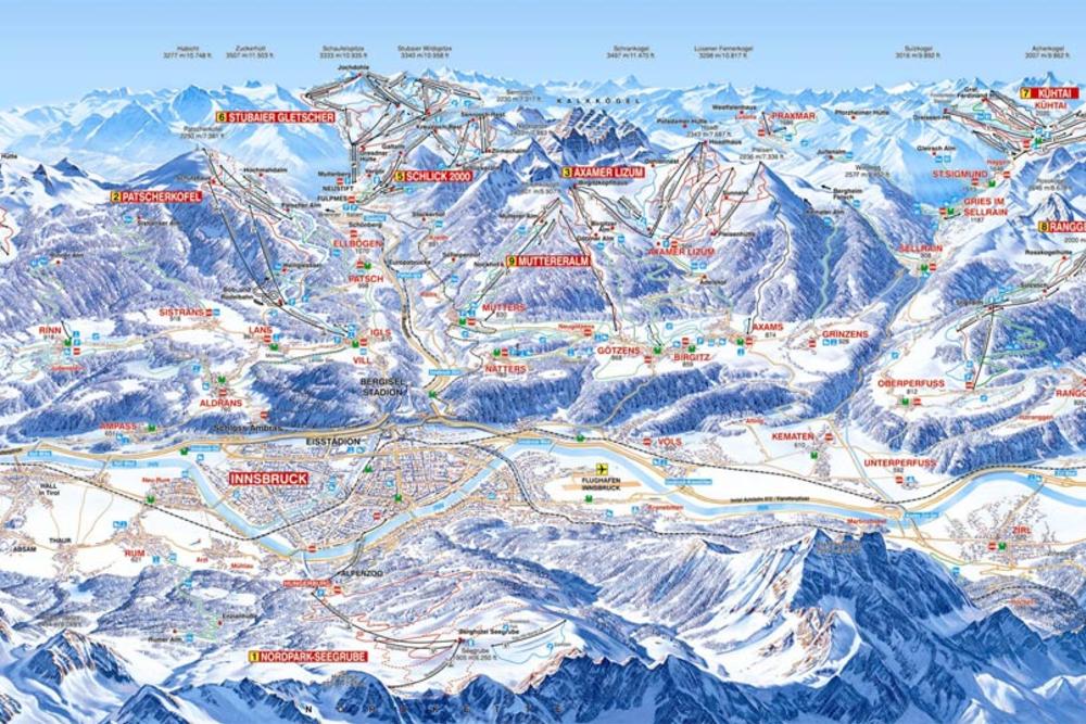 Innsbruck piste map