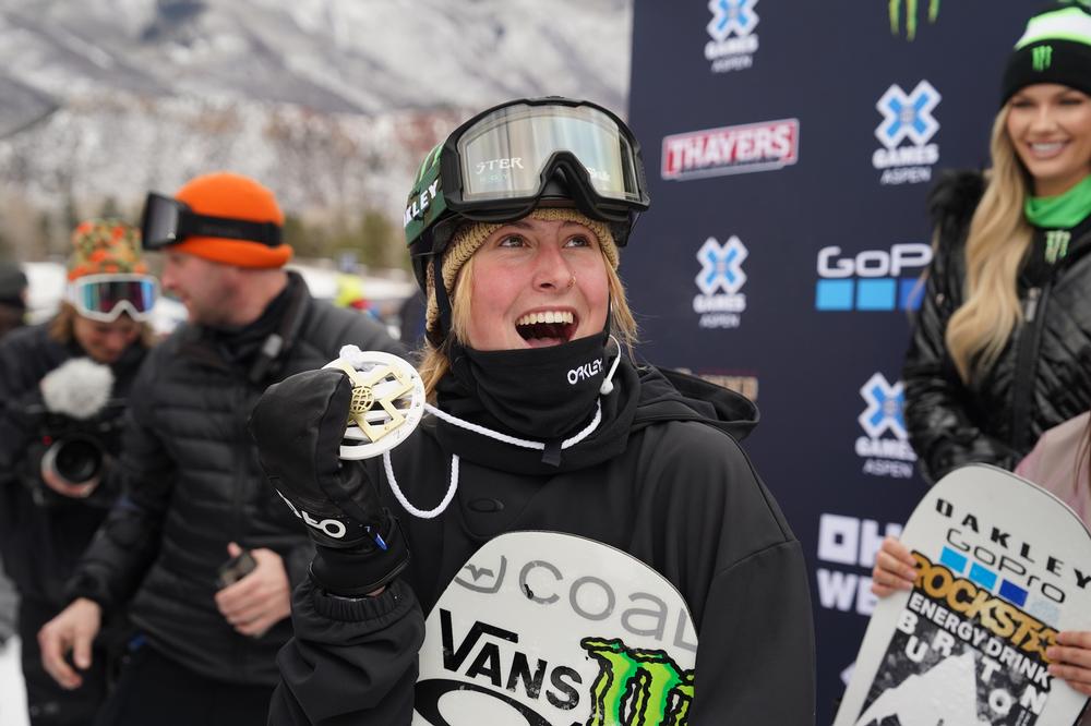 Mia Brookes gold medalist at Women's Snowboard Slopestyle 2024 X Games