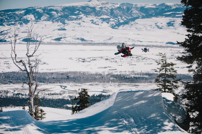 Sage Kotsenburg in finals at Natural Selection Tour stop one in Jackson Hole 2022SA on 28 January, 2022.
